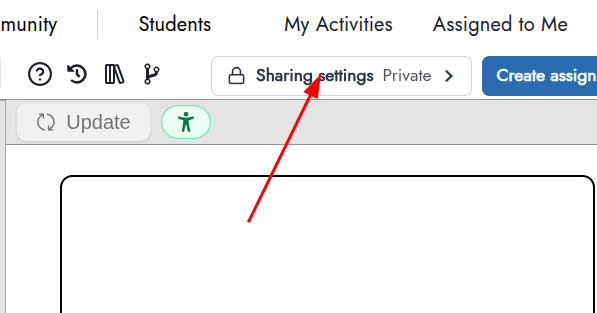 Click on Share settings